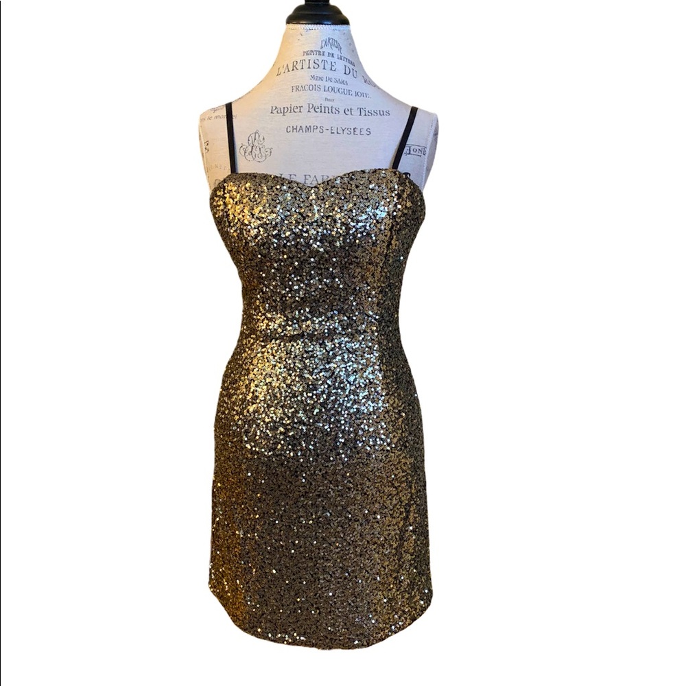 Gold sequinned Dress